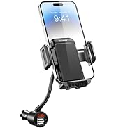 3-In-1 Multifunctional Car Mount + Car Charger + Voltage Detector, SOAIY Car Mount Charger Holder...