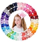 Choicbaby 28pcs 6 Inch Hair Bows for Girls Large Hair Bows with Alligator Clips Toddler Hair Acce...