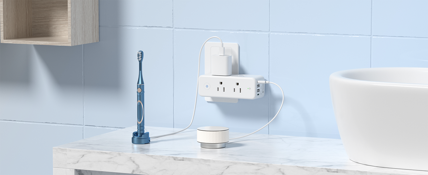 power outlet extender surge protector with switch