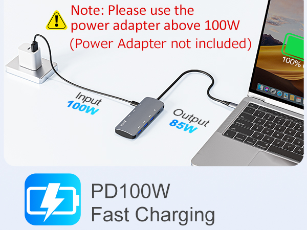 usb c adapter multiport usbc hub for laptop usb c charging hub usb c to usb c adapter