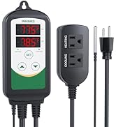 Inkbird 2025 Updated Temperature Controller, Reptile Thermostat ITC-308 Digital Heating and Cooli...