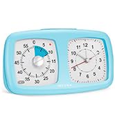 Secura 2 in 1 Visual Timer/Alarm Clock, 60-Minute Silent Study Timer &amp; Table Clock, Time Manageme...