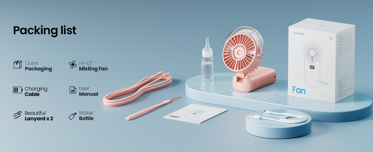 fan with water spray misting fan