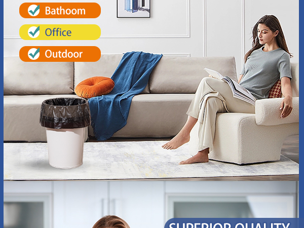 small trash bags 4 gallon garbage bags black can liners