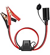 Nilight 10026W Cord Plug Socket Clamp 4.9FT / 1.5m 16 AWG Clip-On and Female Cigarette Lighter Ad...