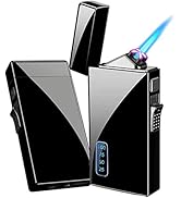 Arc Lighter and Butane Lighter 2 in 1, Jet Flame Torch Lighter Refillable Butane Electric Lighter...