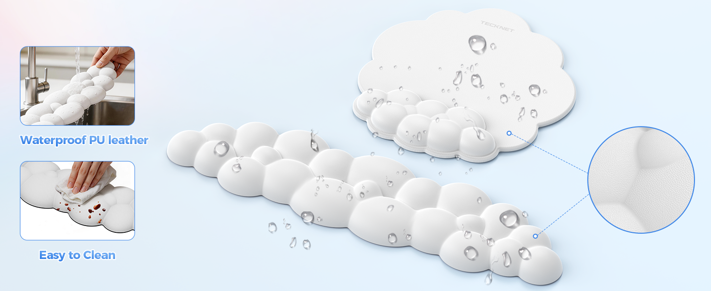 TECKNET Cloud Wrist Rest &amp;amp; Ergonomic Mouse Pad