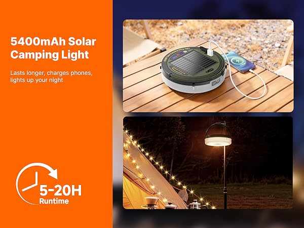 solar camping string lights