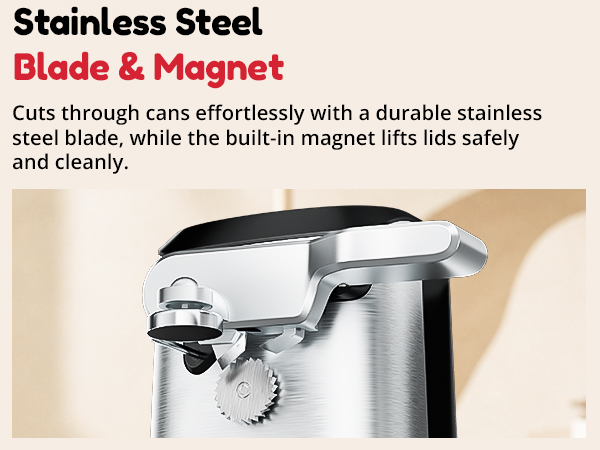 NK-0683 Stainless steel blade with magnet, labor-saving &amp;amp; safe can opening