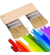 Double Paint Brush, Double-Headed Effect Painting Brush, U Shaped Double Color Paint Brush, 3 Inc...