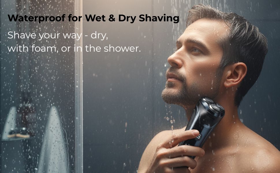 waterproof wet and dry shave