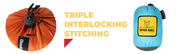 Triple Interlocking Stitching