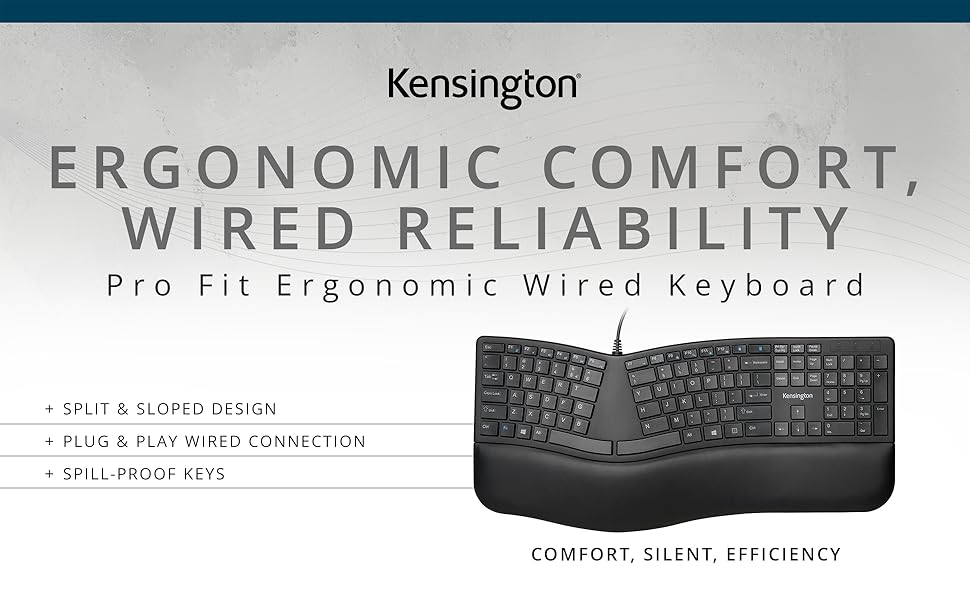pro fit ergonomic wired keyboard