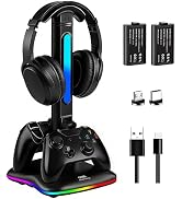 JDGPOKOO Controller Charger with RGB Headphone Stand for Xbox Series X/S/One/One S/X, XSX Control...