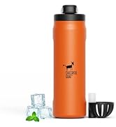 CHEERFUL GOAT Insulated Water Bottle with Straw, 25.5oz Ceramic Lined Stainless Steel Coffee Ther...