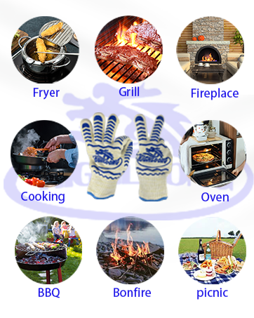 Heat Resistant BBQ Oven Safety Gloves