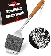 XUDAKAIXIN Extra Strong Steel Fibers Steam Grill Brush,Water-Activated Steam Effectively Cleans T...