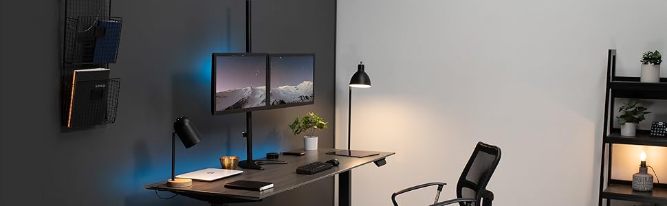 2 monitor freestanding stand