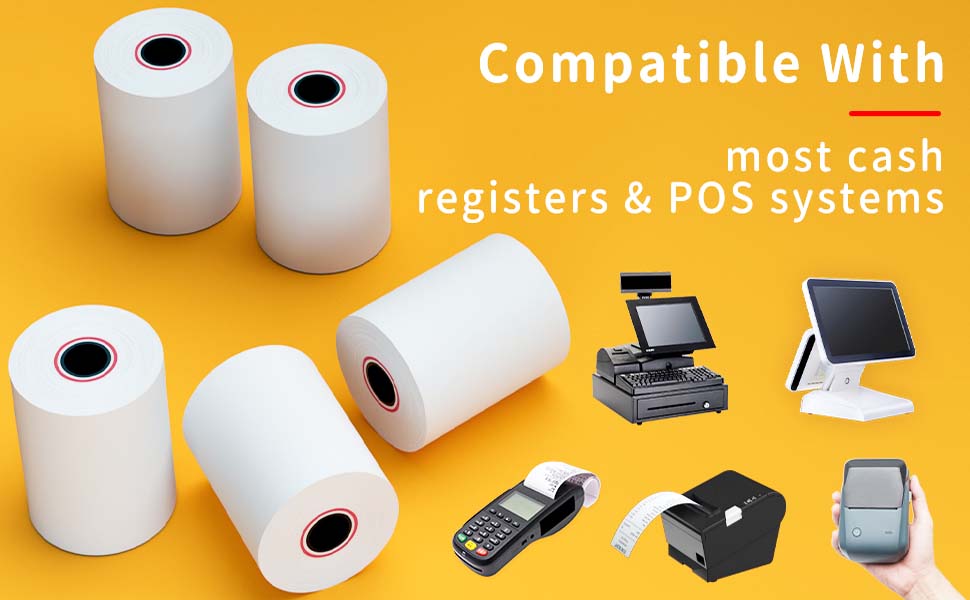 Thermal Receipt Paper Rolls, POS Cash Register Paper Roll