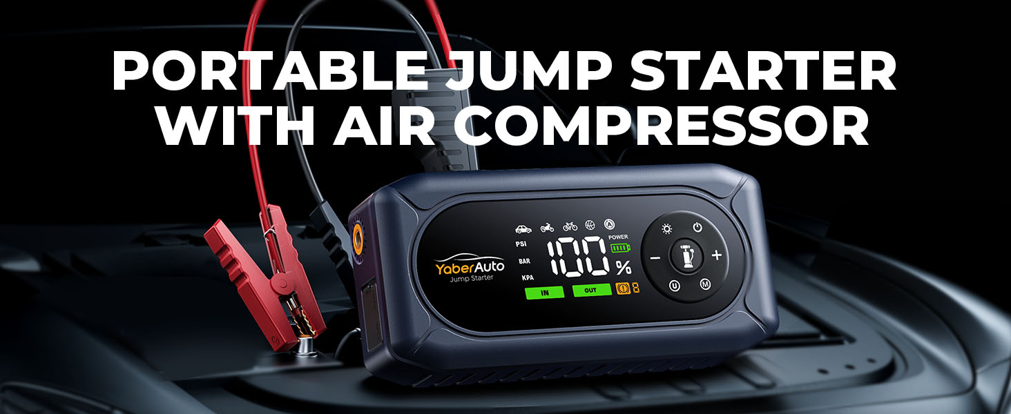 jump starter with air compressor car battery jumper starter portable car battery jump starter pack