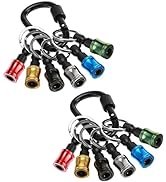 Saipe 12pcs Screwdriver Bits Holders 1/4 Inch Hex Shank Handy Keychain Extension Bar Quick Releas...