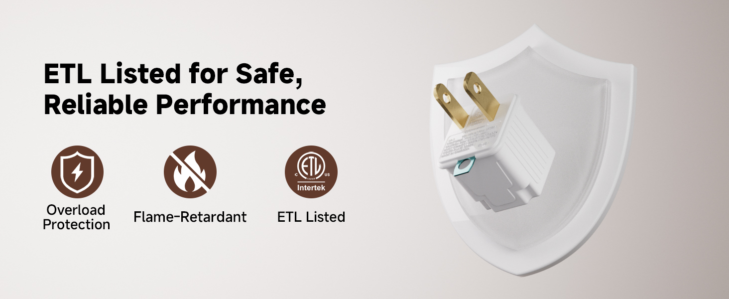3 prong to 2 prong adapter with grounding clip for easy outlet connection