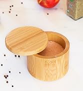 Totally Bamboo Salt Cellar used as storage box for salt in kitchen.