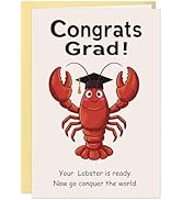 DISJOURNEY Funny 2026 Graduation Card - Your Lobster is Ready AI Meme Card - Grad Gift for Son Da...