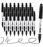craftinova Black Permanent Markers Bulk Fine Point, Fine Tip Markers Set, Quick Drying and Fade R...