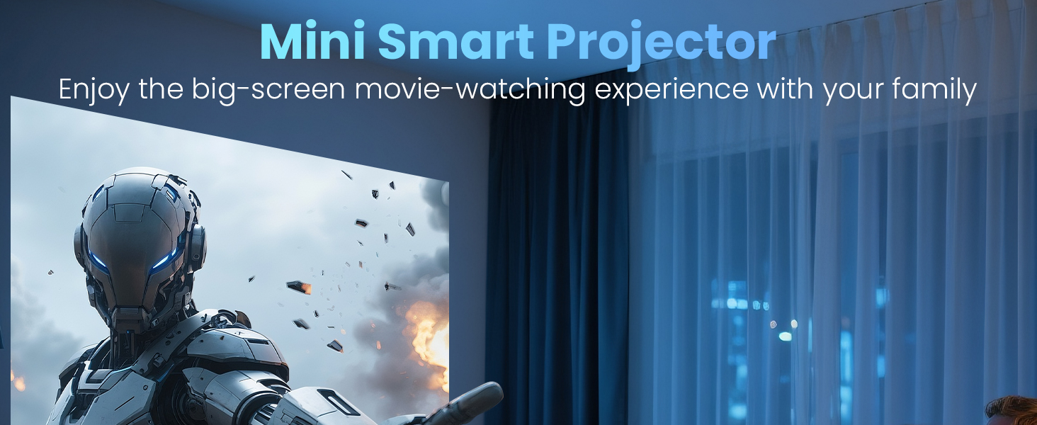 Mini Projector with WiFi and Bluetooth