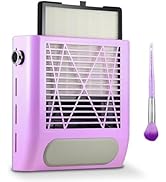 Nail Dust Collector with Reusable Filter &amp; Brush, 80W Powerful Adjustable Electric Nail Fan Dust ...