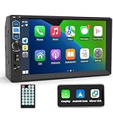 Naifay Double Din Car Stereo with Apple Carplay Android Auto, 7inch HD Touch Screen Car Stereo Ra...