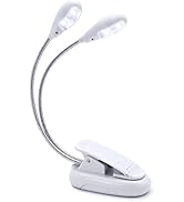 TEECOO Music Stand Light, White Clip on LED Book Lights, USB and AAA Battery Operated, Reading La...