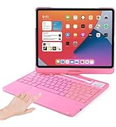 LENRICH Keyboard Case for iPad Air 13 inch M3 2025&amp;M2 2024, Mulit Touchpad Backlight 360 Rotatabl...