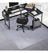 Chair Mat for Carpet, SALLOUS 46" x 60" Office Chair Mat for Carpeted Floors, Heavy Duty Vinyl Fl...