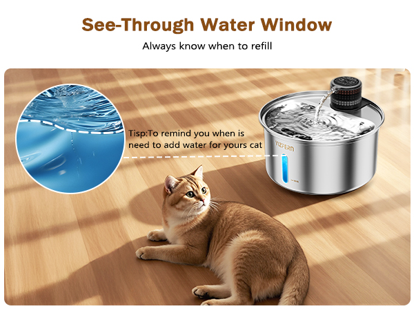 Stainless Steel Cat Water Fountain