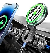 Qifutan for 15W Magsafe Car Mount Charger No Blocking of Air Vent Wireless Car Charger Automotive...