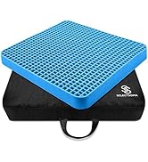 SelectSoma Travel Gel Seat Cushion for Long Sitting - Travel Pad for Car, Truck, Office Chair, Wh...