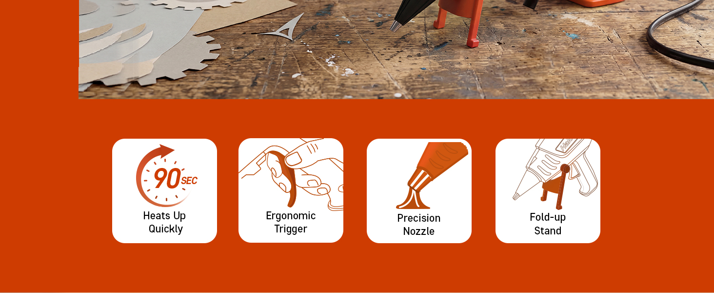 Dual Temp Hot Glue Gun orenge02