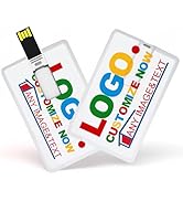 Custom USB Flash Drive 1GB 300 Pack Credit Card Shaped Customized USB Thumb Drive 1GB,Branding Ma...