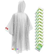 Hitituto Rain Ponchos Family Pack – 6/12/24 Pack Disposable Emergency Poncho with Drawstring Hood...