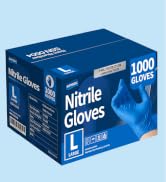 Supmedic Blue Nitrile Exam Gloves, 4.5 mil Powder-Free Latex-Free Disposable Medical Glove, 100/1...