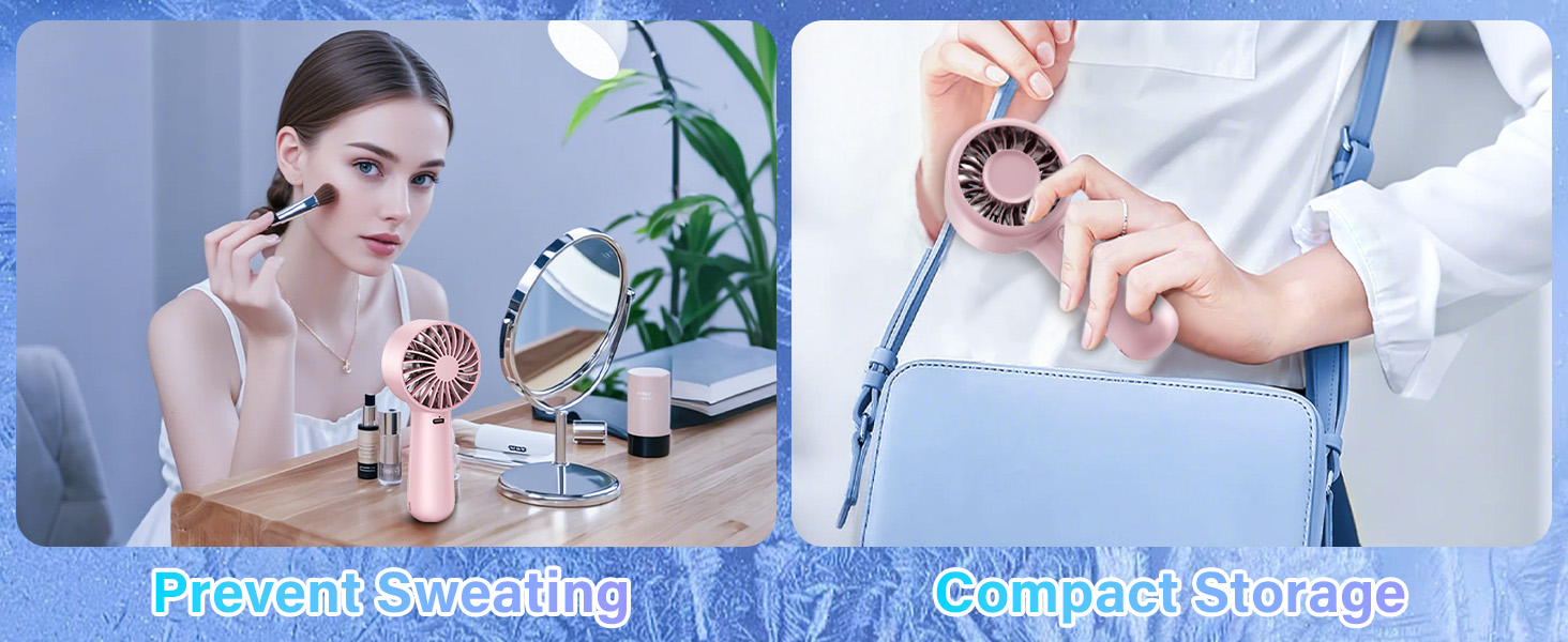 Make-up hand held fan