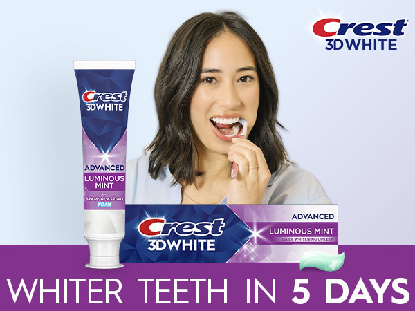 Crest 3DW Advanced Luminous Mint Whiter Teeth in 5 Days