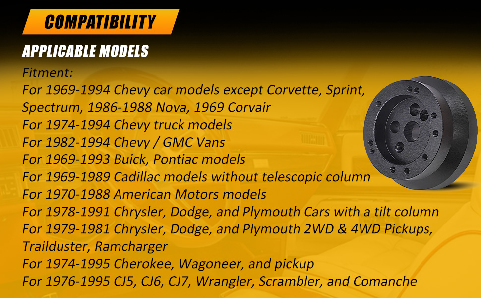 steering wheel hub adapter