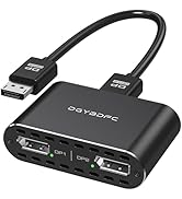 DGYBDFC DisplayPort to Dual DisplayPort Adapter Dual 4K120Hz or 4K144Hz+4K60Hz Extend/Copy Mode/S...