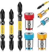 DTTIYXI 6PCS Screwdriver Head Magnetic Ring Set for Drill &amp; Impact Driver, Power Mag Bit Ring 1/4...