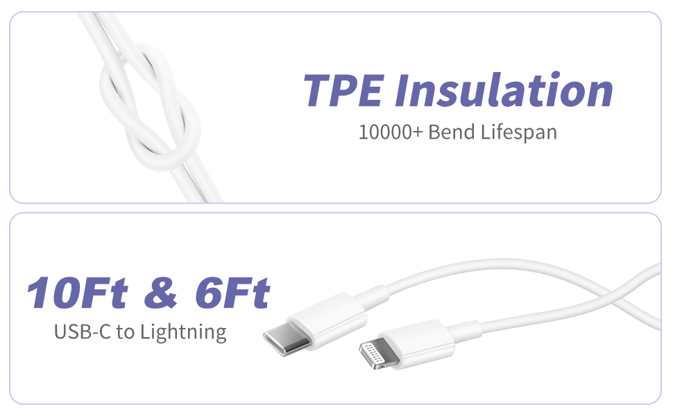 10Ft &amp;amp; 6Ft Charger cord