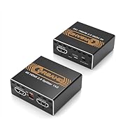 CORSAHD 4K@60Hz HDMI Splitter 1x2 4:4:4,18 Gbps,Supports Soundbar,HDCP Bypass,EDID,Duplicate/Mirr...