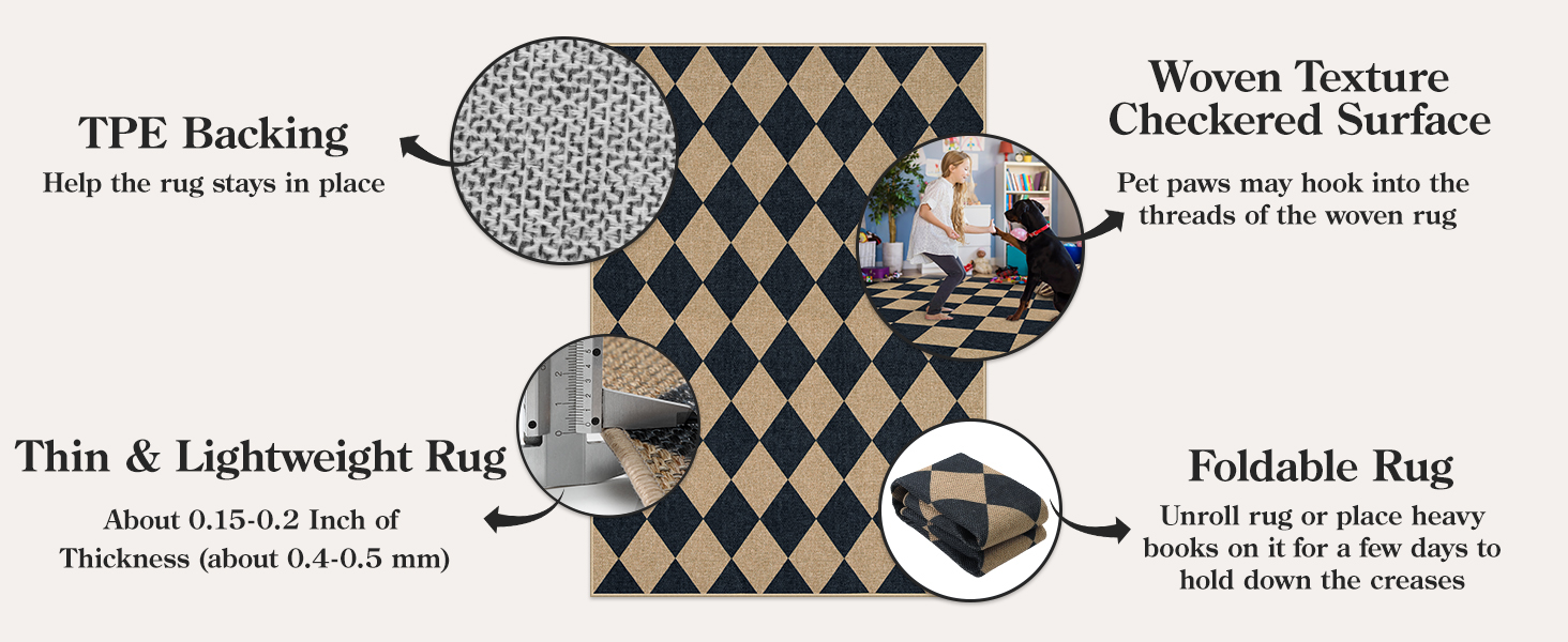 non slip thin rug